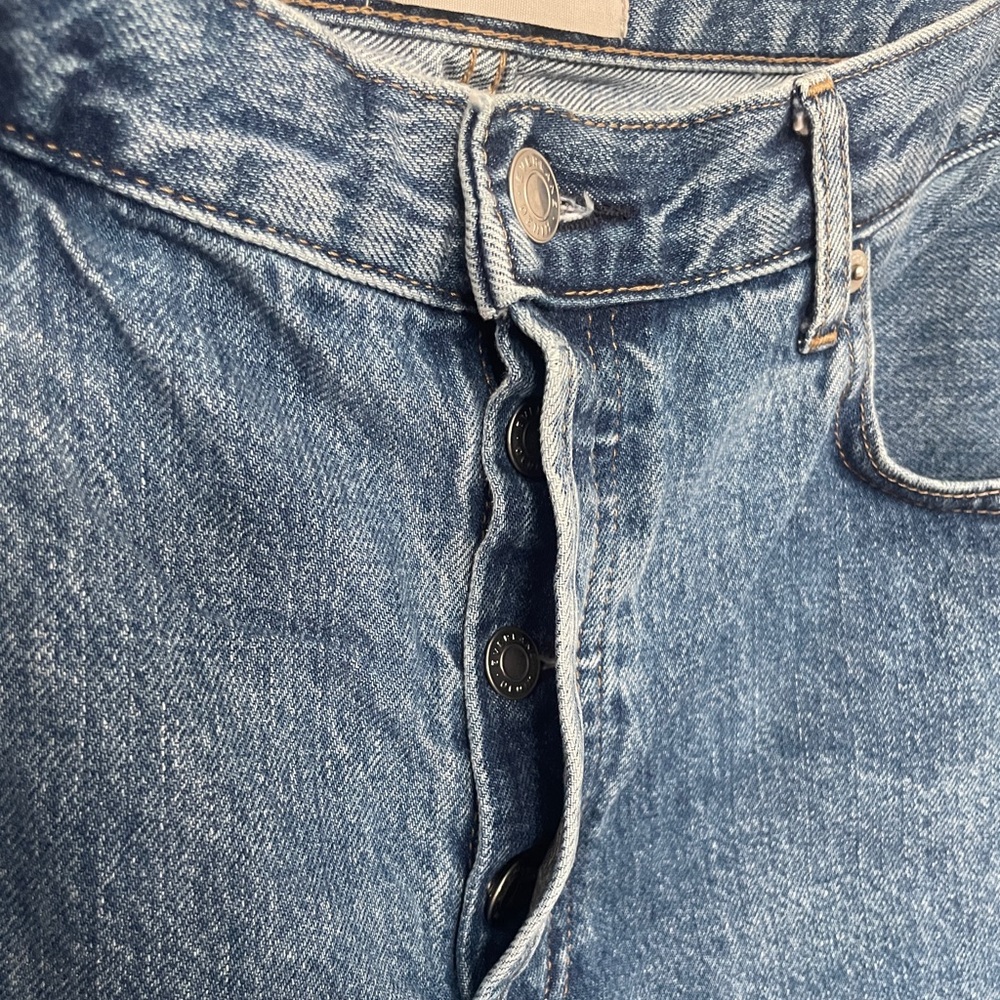 Everlane Blue Straight Leg Pants - Picture 5 of 7